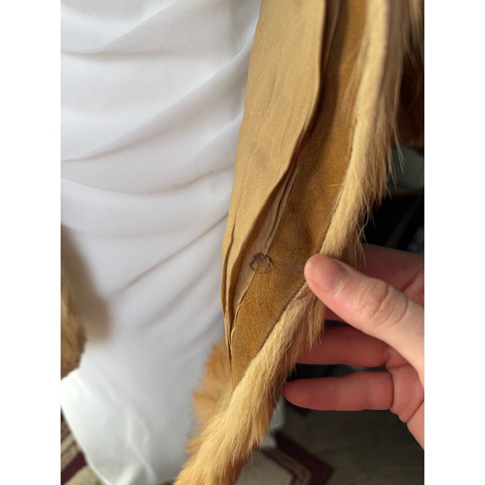 Vintage Spanish Tan Rabbit Fur Coat - Picture 7 of 12